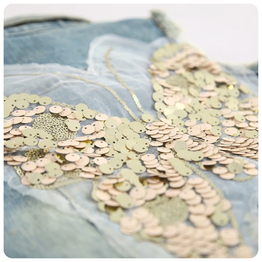 Mudkingdom/ г. Весенняя повседневная одежда с бабочками в Корейском стиле для маленьких девочек джинсовый жилет