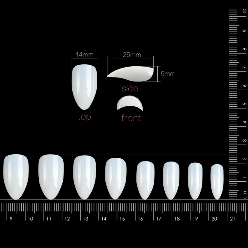 

Fengshangmei 140pcs Plastic False Nail Tips Full Covered Short Sharp Fake Nails