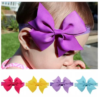 

UNTAMED 20pcs Grosgrain Ribbon Bow Kids Headband Head Bands for Girls Hair Band Kid Top Knot Hair Accessories
