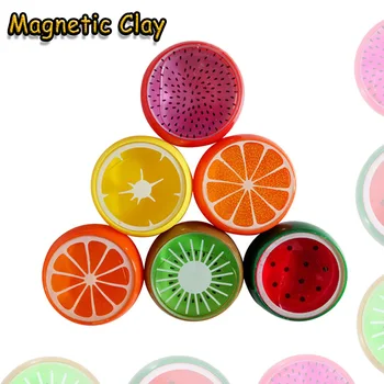 

Magnetic Polymer Clay Fruit Slime Toys For Children Colorful Crystal Mud Transparent Intelligent Hand Gum Plasticine Mud TOFOCO