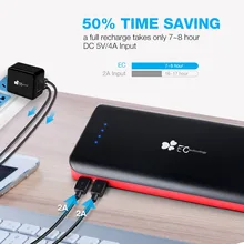 22400mah Power Bank 2 USB Input Fast Charger 3 USB Outputs Portable Powerbank Universal External Battery Charger