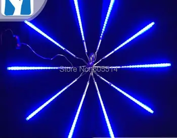 

[Seven neon]Free shipping AC110-220V 3meters 10pcs/set 10W 30cm long 36leds/pcs 3528led smd blue led meteor tube light