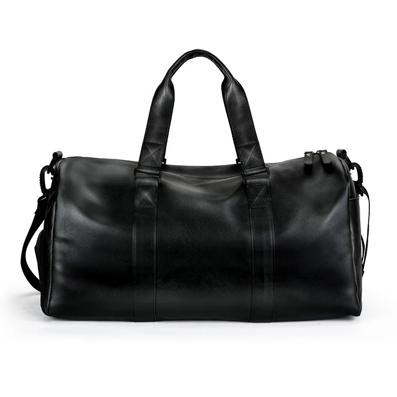 Black Leather PU Sport Bag Men For Gym Sport Bags For Fitness Portable Shoulder Bag Handbag With Shoes Storage Duffel Bag Black Leather PU Sport Bag Men For Gym Sport Bags For Fitness Portable Shoulder Bag Handbag With Shoes Storage Duffel Bag