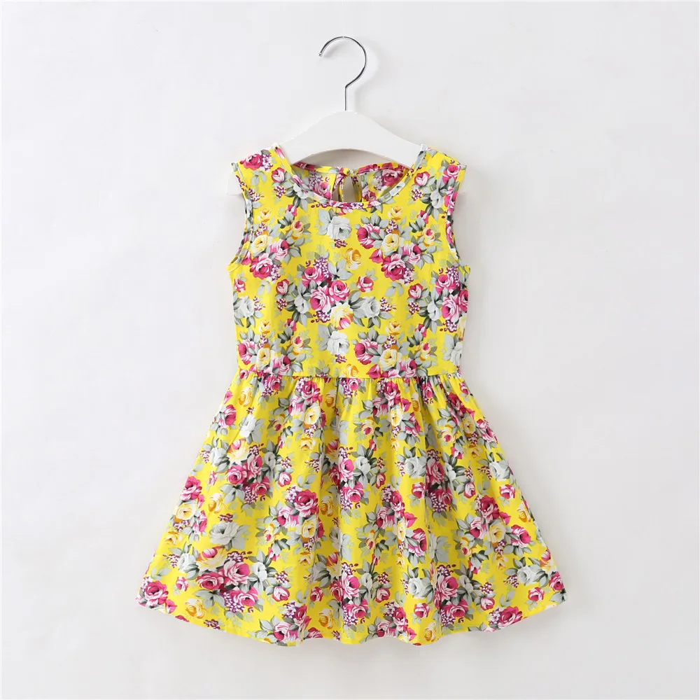 Платье для девочек от 1 до 7 лет летнее платье принцессы с леопардовым принтом для девочек детская одежда для девочек платья с короткими рукавами Повседневная одежда из хлопка - Цвет: JYLQZ0006-Y