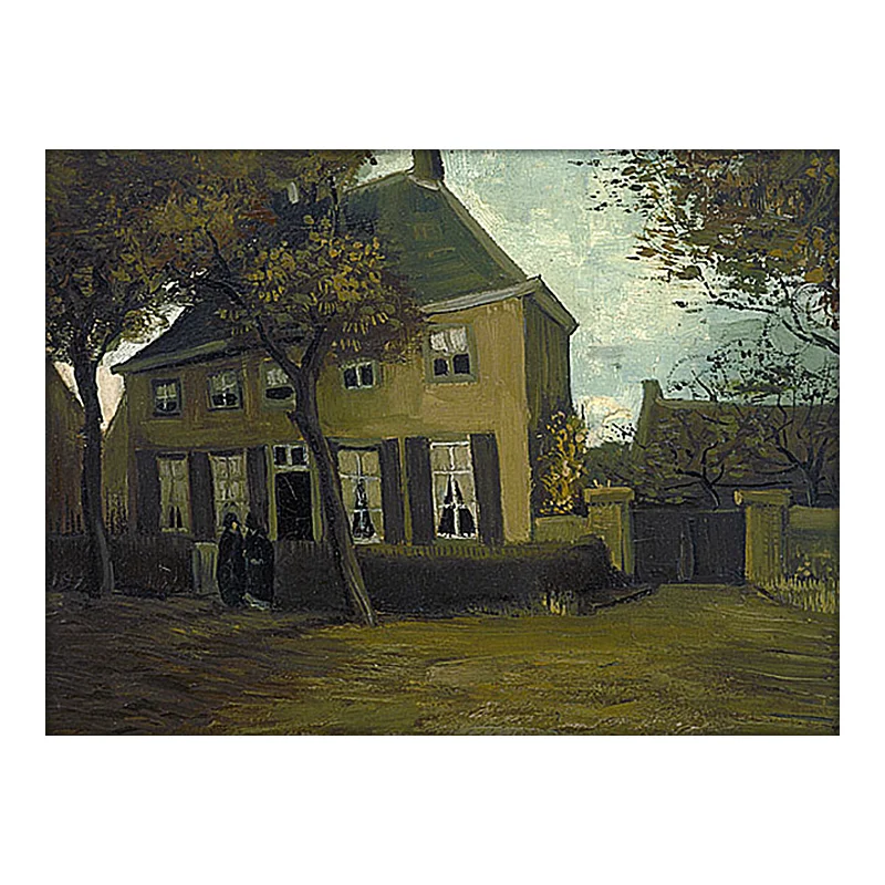 

Van Gogh The priest's house diy painting by numbers art paint impressionist adult hand drawing pictures set poster room canvas