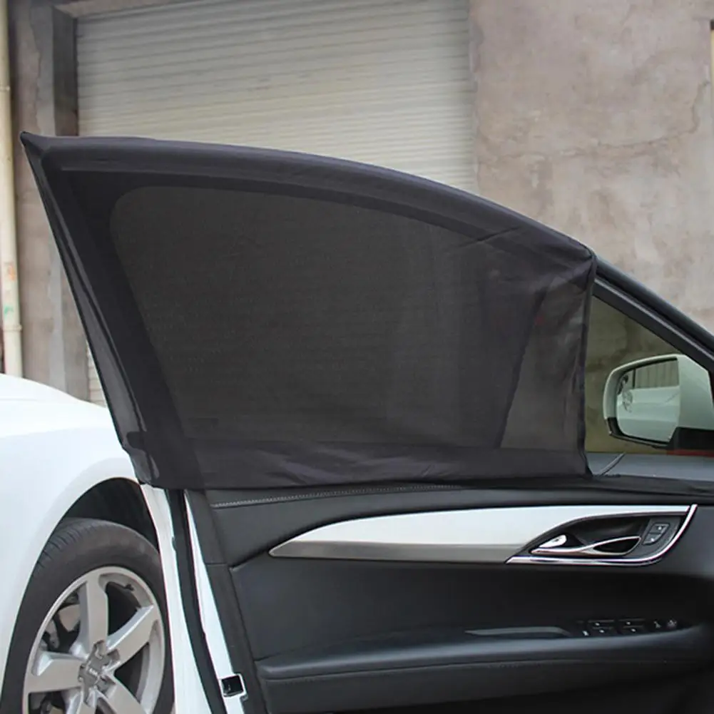 

2Pcs Summer car window sunshade Car Vehicle Window car shade Sun Shade Mesh Cover Shield UV Protector Curtain