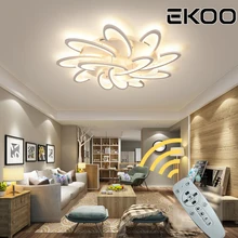 EKOO пульт дистанционного управления светодиодный потолочный светильник с ультратонкой акриловой лампой потолочный для гостиной спальни заподлицо lamparas de techo