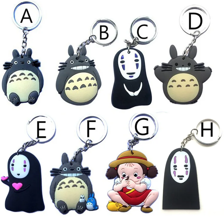 Япония ПВХ мой сосед брелки totoro украшения-ключи для сумок Подарочный Шарм Кожа