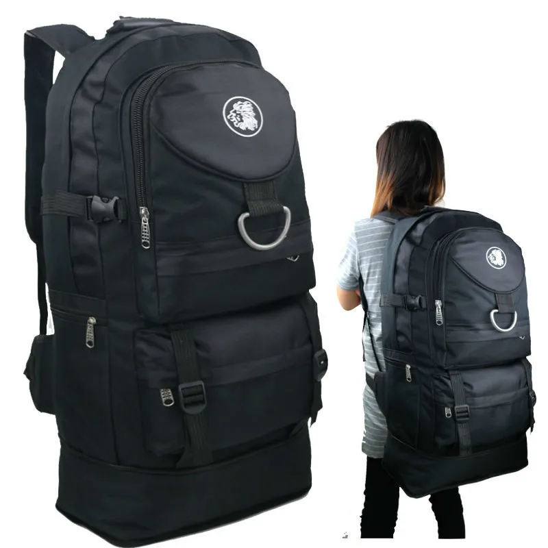 

New Men Backpack 60L Large Capacity Out Door Multi Function Male Bag Waterproof Casual Backpacks Unisex Black Travel Backpacks