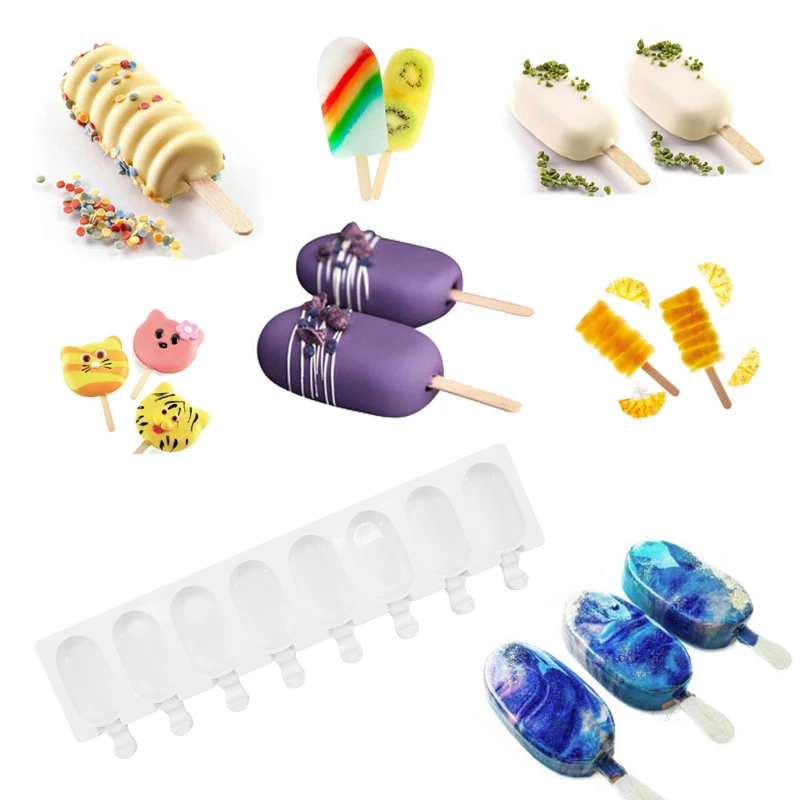 

Silicone Freezer Ice Cream Makers Mold For Party Popsicle Molds Ice Cube Tray DIY Reusable Icecream Form Lolly Cake Frozen Mould