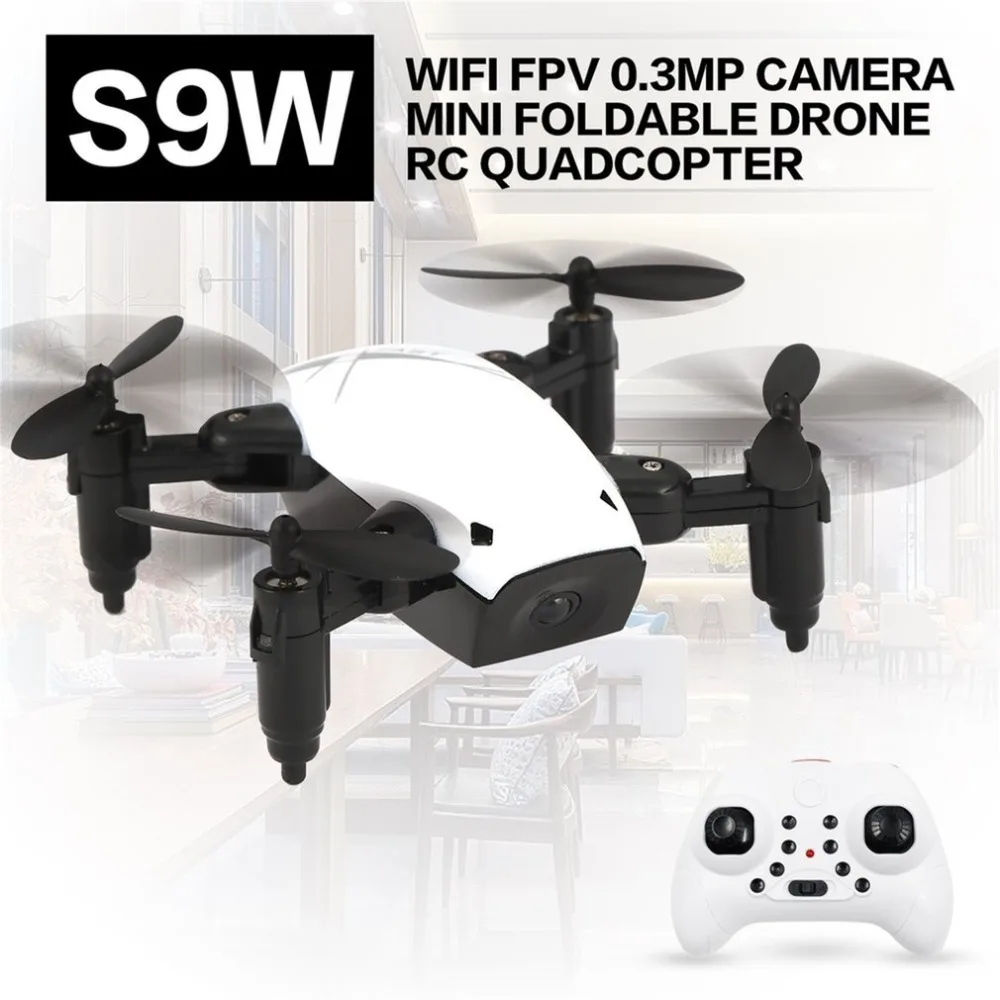 S9 S9W Складная RC Мини Drone Карманный Дрон Micro Drone вертолет с WI-FI FPV 0.3MP Камера 360 градусов Дрон