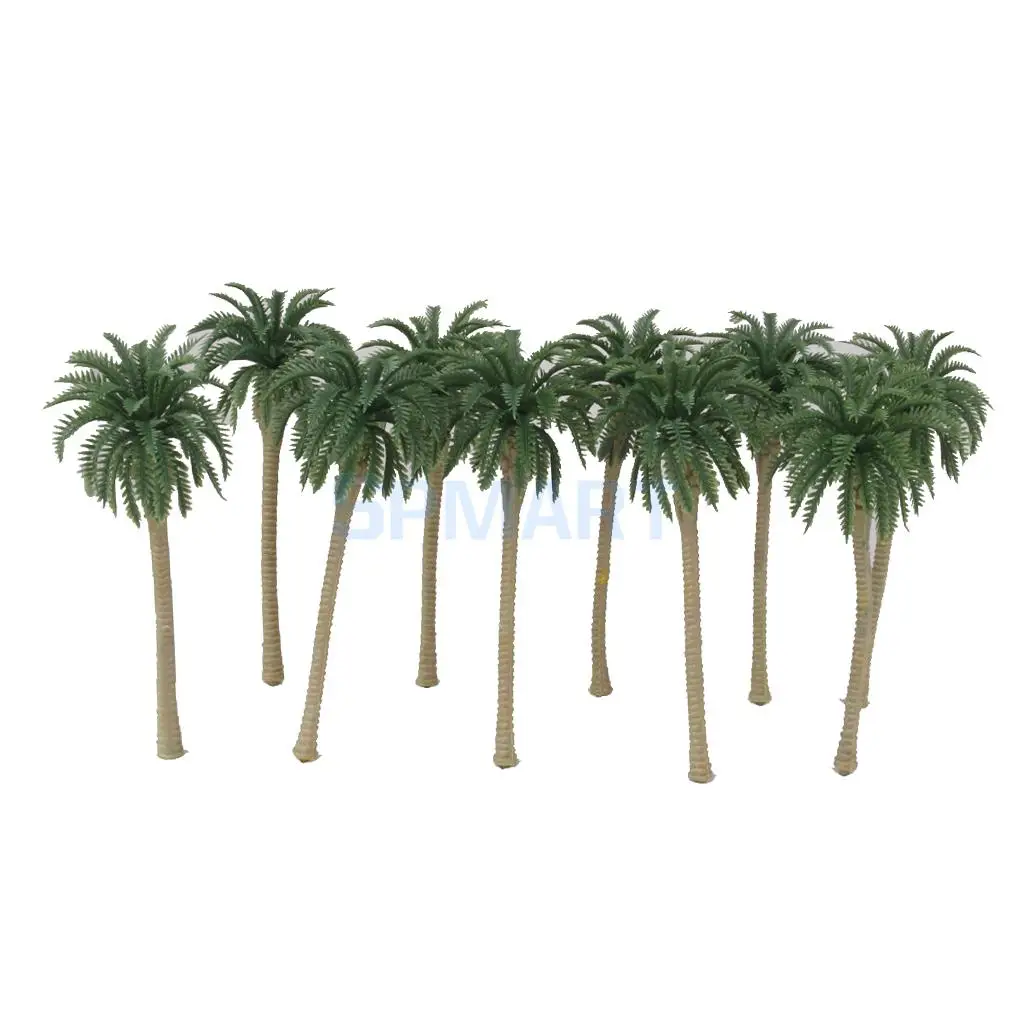 10 шт. зеленая модель кокосовых пальм 1/100 11 см 1/75 13 1/65 16 см|model trees|tree modelmodel palm tree |