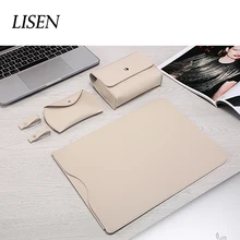 Сумка для ноутбука из искусственной кожи для Macbook Air retina 11 12, новинка 13 15, чехол для ноутбука с сенсорной панелью для Xiaomi 13,3 15,6 Surface Pro 4 5 6