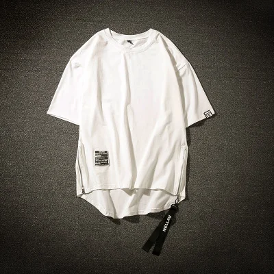 Zongke белая футболка мужская Футболка Harajuku Винтажная Футболка мужская одежда уличная хип-хоп летний топ 5XL - Цвет: White