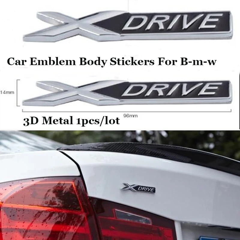 

1pcs Metal 3D Emblem Badge Car body Sticker for XDrive Car Badge Label decals for BMW X-series Emblems Body Badge Stickers