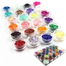Блестящая пудра для дизайна ногтей, 24jar, УФ Гель-лак для ногтей, блестка,, украшения, пигмент, Esmalte Para Unha Glitterati, Набор для творчества