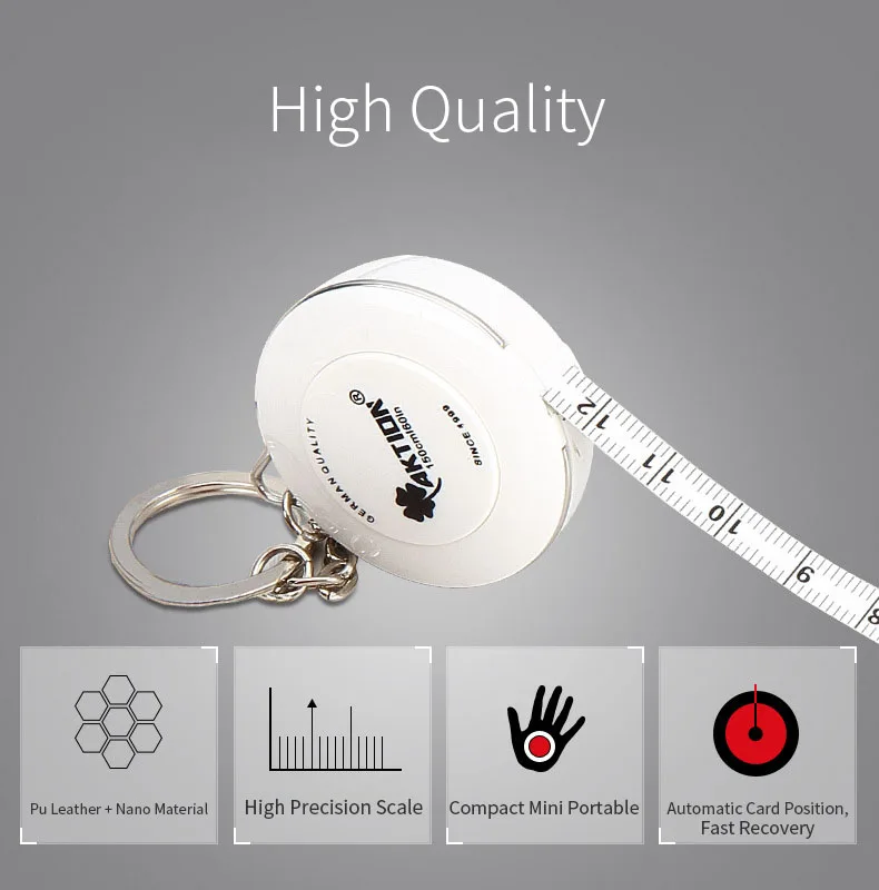 1.5m PU Tape Retractable Clothing Ruler Flexible Sewing Automatic Plastic Measure for Sewing Cloth Dieting Metric Tailor Rule