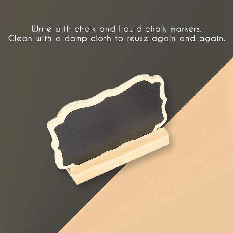  12 Mini Chalkboard Signs Stand-Chalkboard Place Cards Message Board WeddingsTable Top NumbersFood S