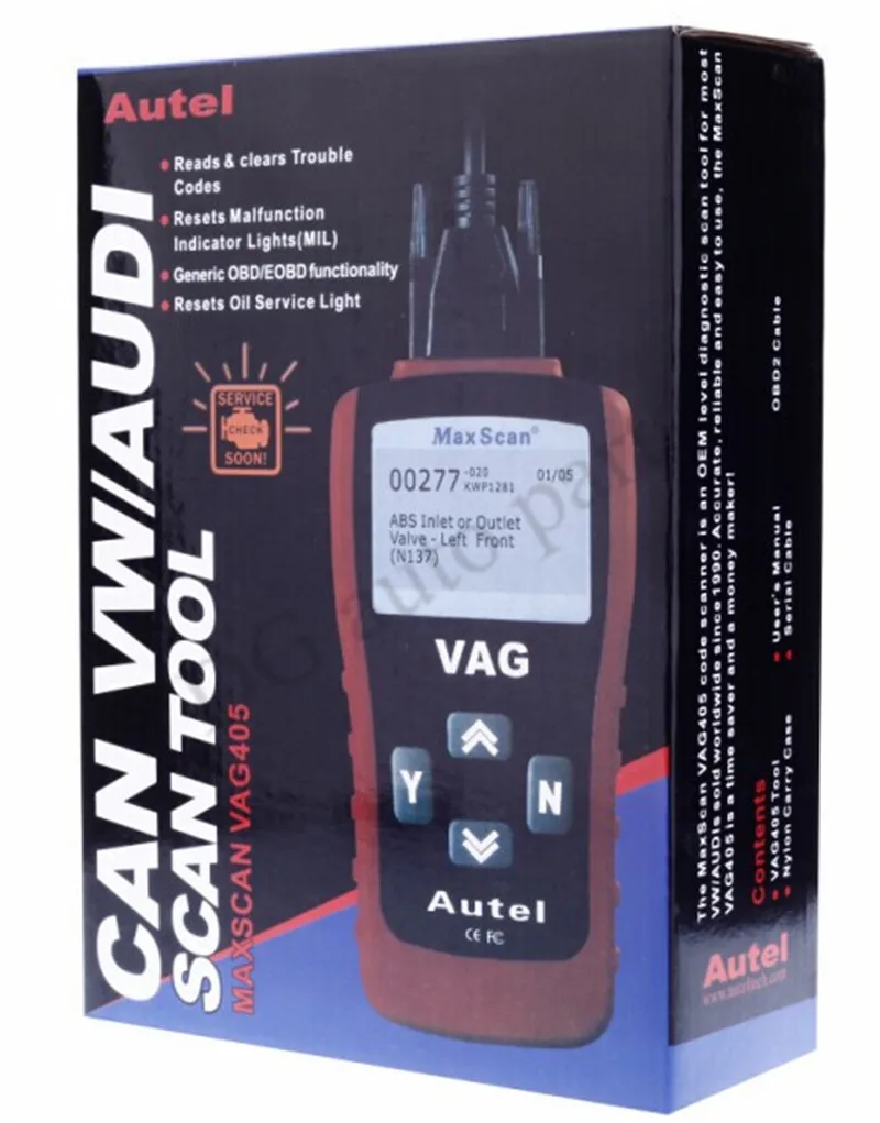 VAG405 VAG 405 Авто сканер может VW/Audi сканирования Autel товара лидер MaxScan Средства