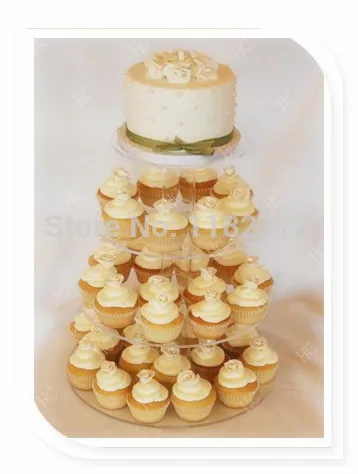 Storey 15cm 4 Tier Round Maypole Acrylic Cupcake Stand Perspex Wedding Cake Plexiglass | Дом и сад