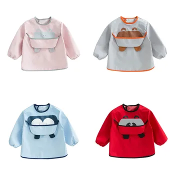 

Baby Waterproof Bibs Full Sleeve Children Apron Long Sleeve Feeding Smock Bibs Kids Eating Breastplate Kid Baby Cloth Stuff