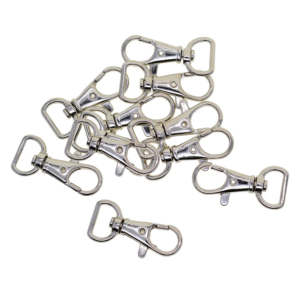 10 Pack Premium Metal Lobster Claw Clasps 360&deg; Swivel Trigger Snap Hooks 39x18mm for DIY Key Chains Key Rings Findings