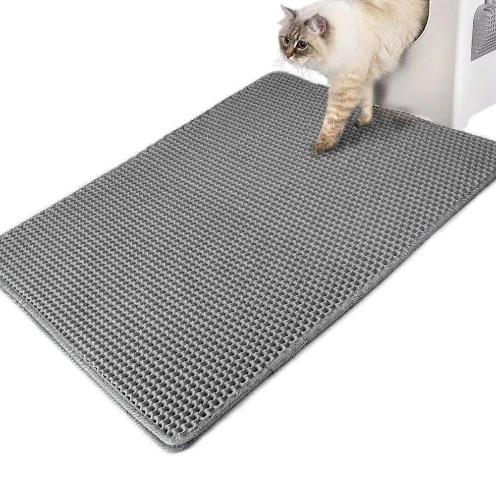 Cat Litter Tray Mat Waterproof Layer Puppies Cushion Double Filter