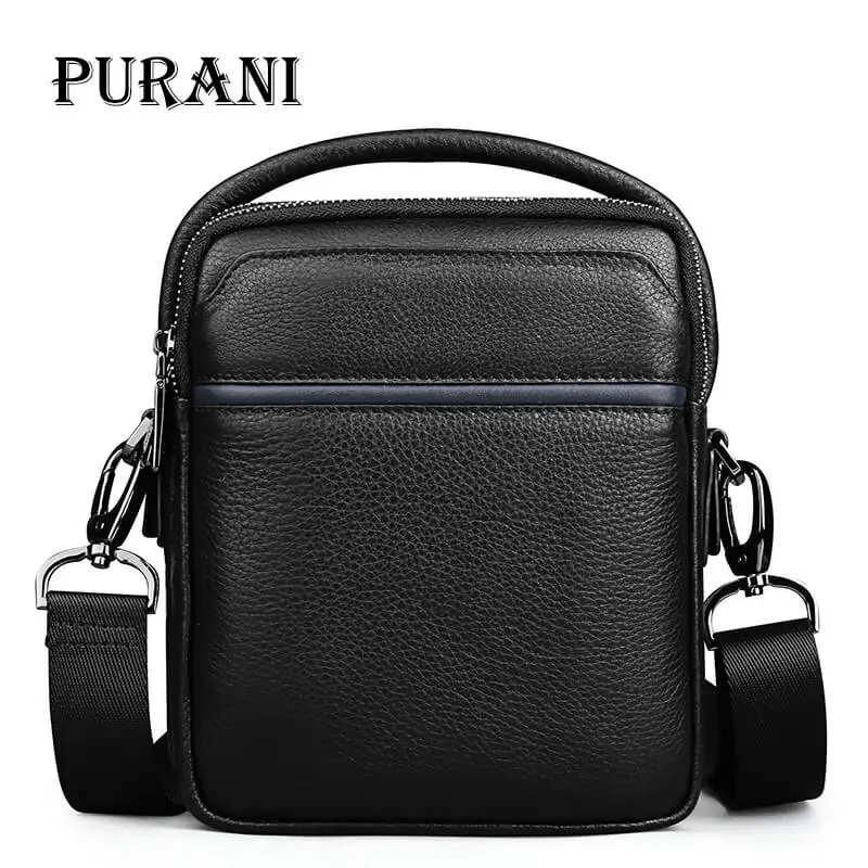 PURANI 2018 Genuine Leather Men Bag Fashion Designer Crossbody Bags Design Men Bag Cowhide ...