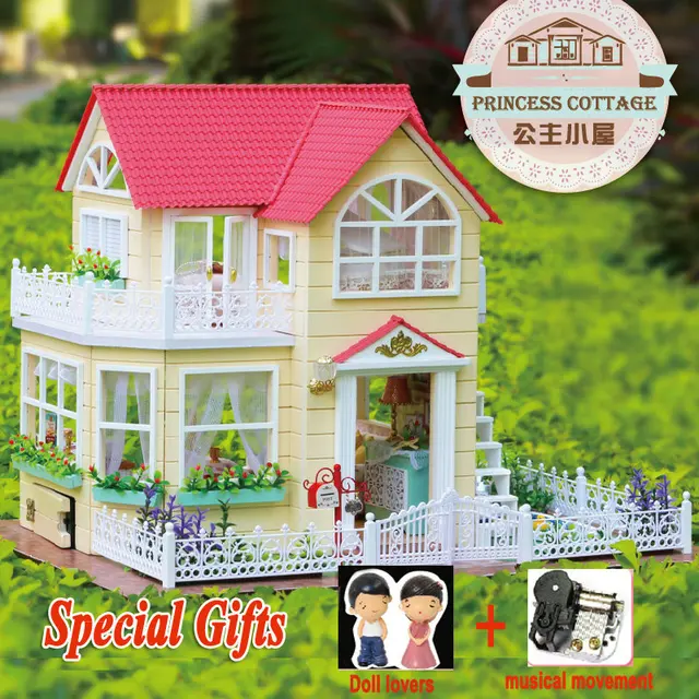 miniature wooden dollhouse