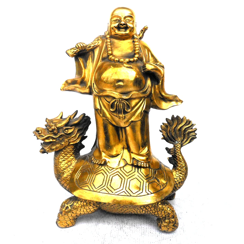 SHUN медная черепаха дракона Maitreya Smile face Lucky Nafford Evil spirit домашнее украшение для