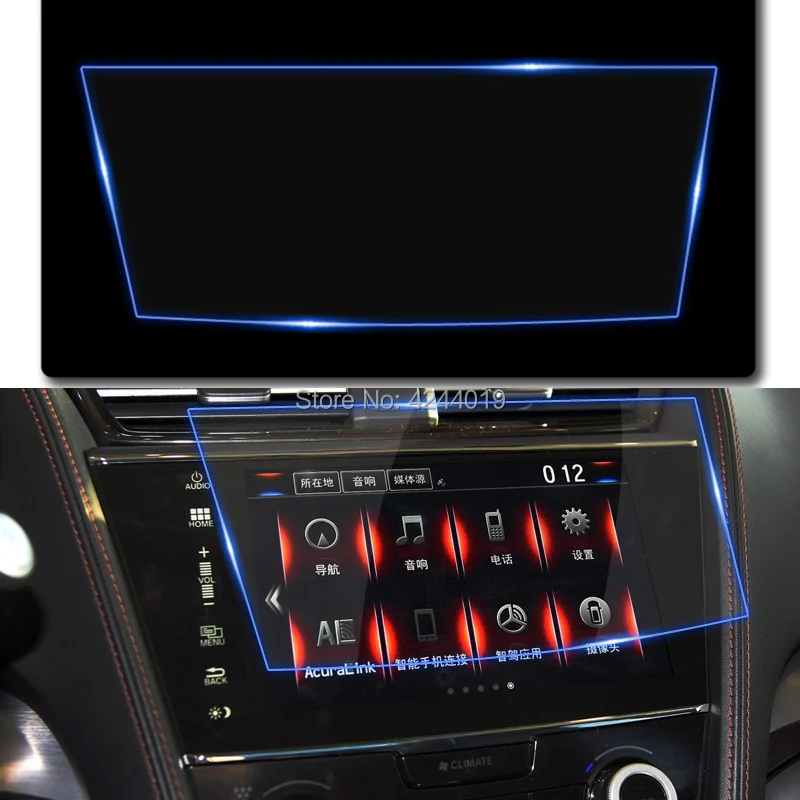 H9 анти-отпечатков пальцев gps навигации Экран протекторы Стикеры автомобильный DVD, защитная пленка, закаленное Стекло для Acura CDX