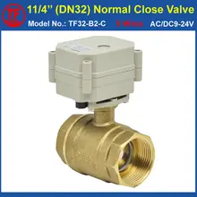 TF32-B2-C, Metal Gear BSP/NPT 11/4 »DN32 Электрический нормально закрытый клапан ac/DC9-24V 5 Провода с обратной связью сигнала CE IP67