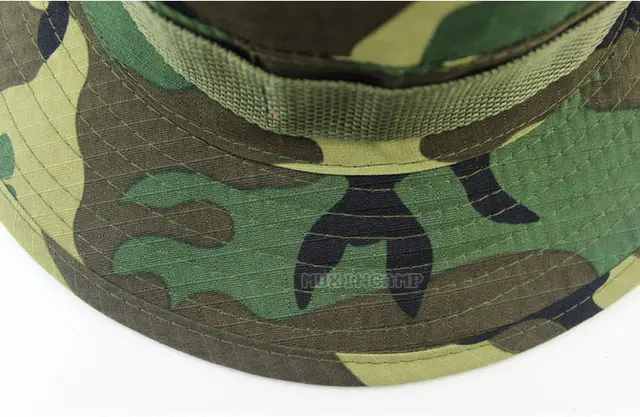 Chapeau militaire camouflage de brousse avec cordon pour homme 37