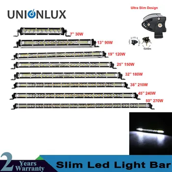 

Ultra thin LED Light Bar Single Row 7" 13" 20" 25" 32" 38'' 45'' 50'' 30W 90W 120W 150W 180W For 4X4 ATV Off Road LED Work Light