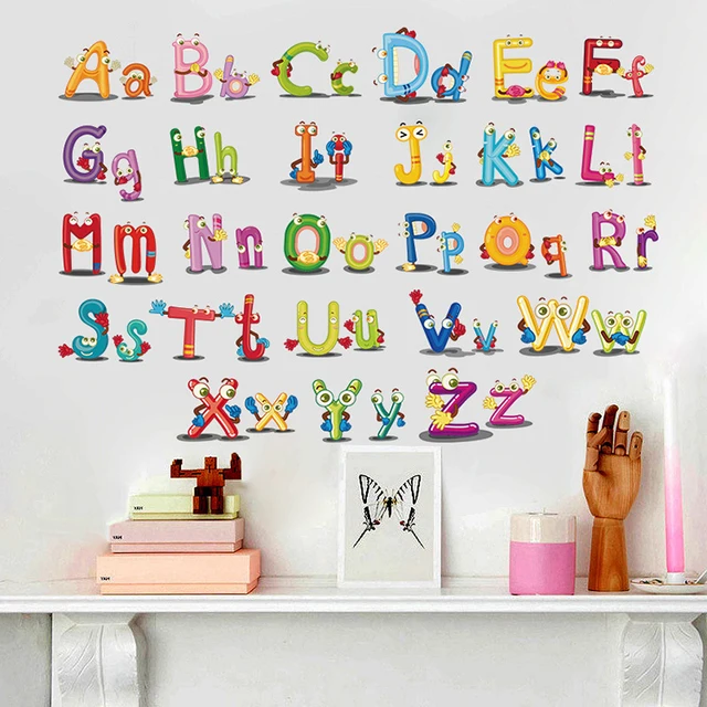 Puzzle Early Learning English Letters Wall Stickers Decals Kids Room Puzzle Early Learning English Letters Wall Stickers Decals Kids Room Decor Nursery School Mural Diy Removable