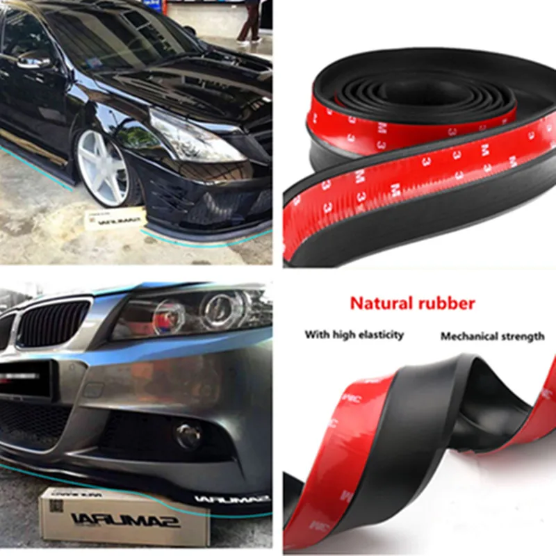 

2.5M Car styling Front Lip Bumper Rubber Strip Lip Skirt Protector for Buick regal excelle encore lacrosse emblem accessories