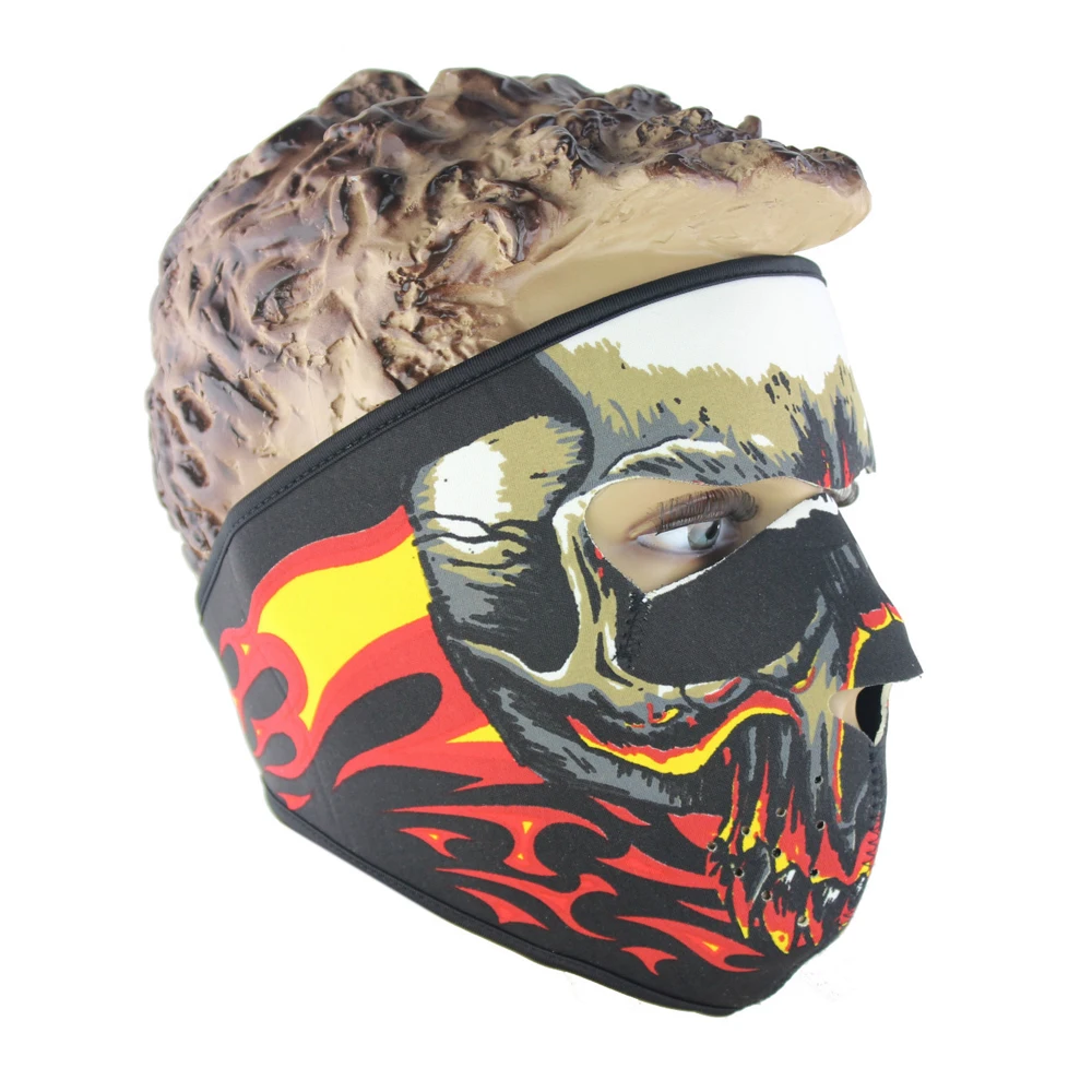 1 шт., зимняя Балаклава с черепом, мотоциклетная маска CS, теплая маска для лица, спортивная теплая Ветрозащитная маска для лыжного велосипеда, Зимняя Маска для защиты лица - Цвет: 7