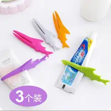 Красочные акула Стиль Зубные пасты умывания соковыжималка многофункциональный свежесть закуски Еда уплотнения клип 3 установлен Зажимы для пакетов
