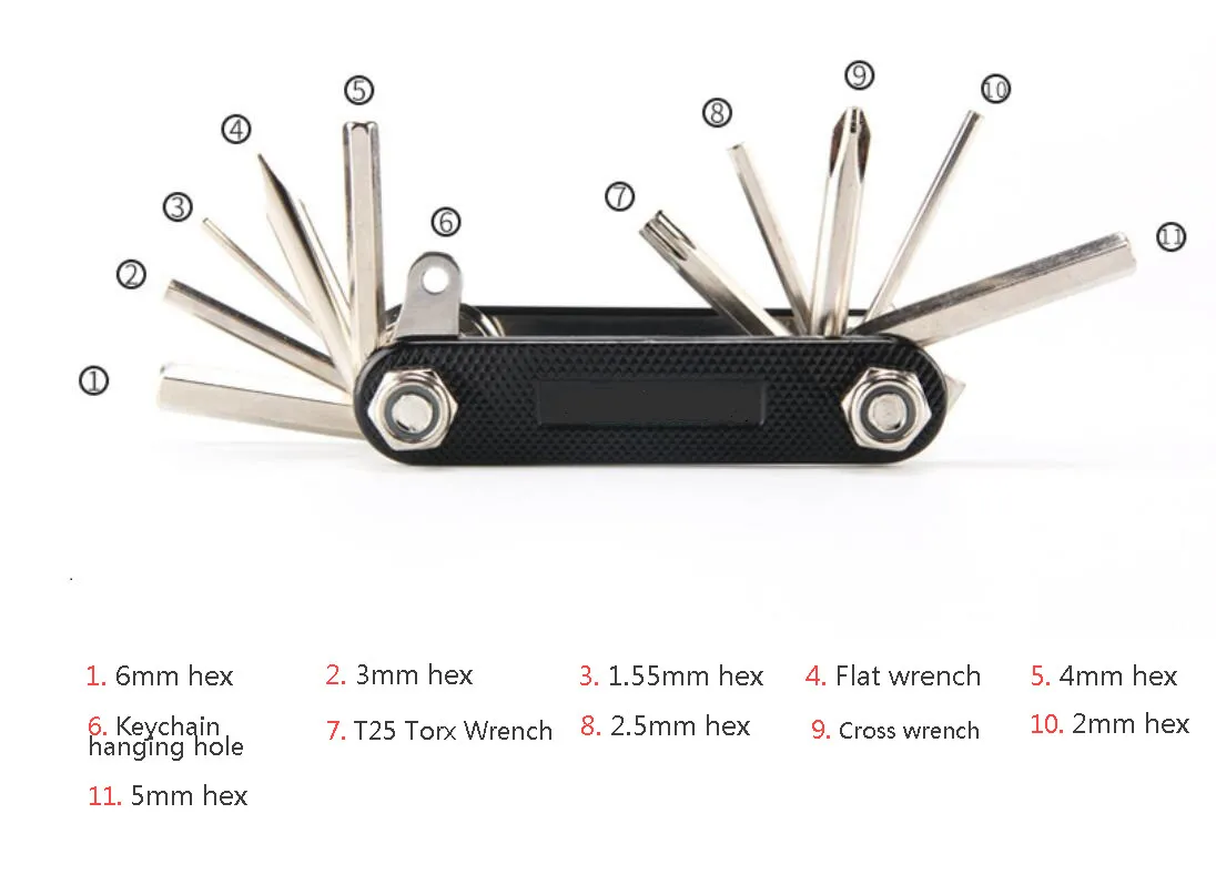 Bike Multi Tool Bicycle Repair Tools Hex Spoke Wrench Screwdriver 11 In 1 Kit Set Road MTB Cycling Tools Bike accessories A30710