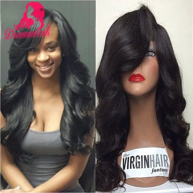 Online Shop Top Quality Full Lace Malaysian Virgin Hair Wig Wavy