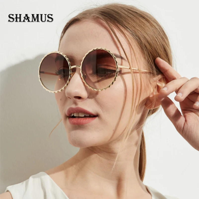 SHAMUS Gear Wheel Sunglasses Women 2018 Brand Designer Sunglass Female