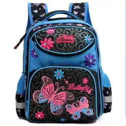 Для девочек школьная сумка ортопедический рюкзак для детей мультфильм животных Бабочка печать высокое качество Водонепроницаемый нейлон