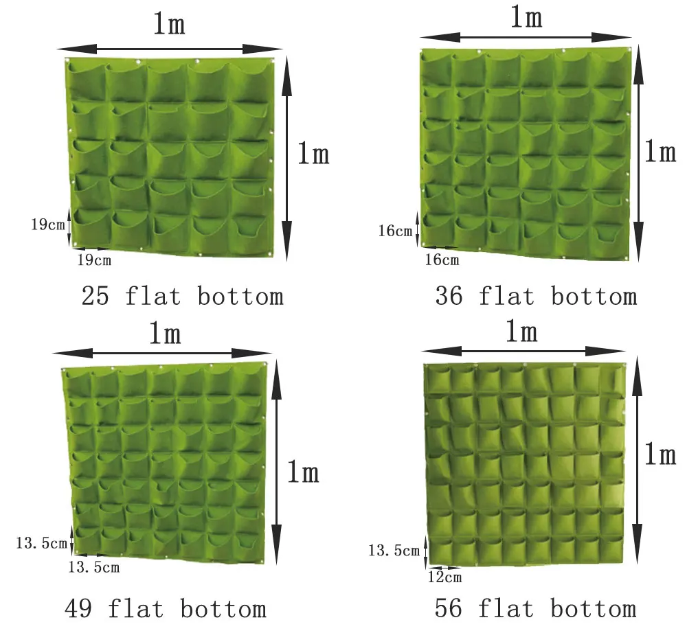 Прямая поставка садовые карманы Вертикальная садовая сеялка настенный Садовый цветок висячие войлочные посадочные сумки комнатный горшок для выращивания