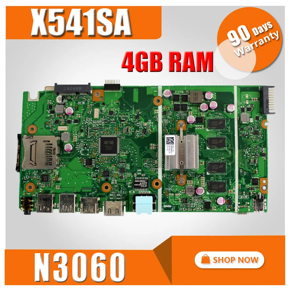 X541SA Motherboard N3060 CPU 4GB RAM For ASUS X541 X541S X541SA Laptop