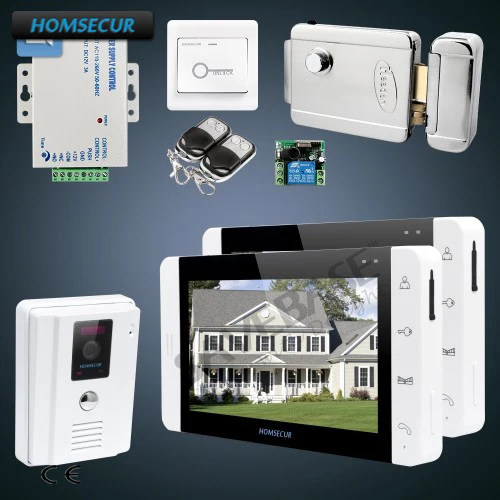 

HOMSECUR Color Fashion White Video Door Phone Kit with 7" TFT Screen+700TVL HD CMOS Camera