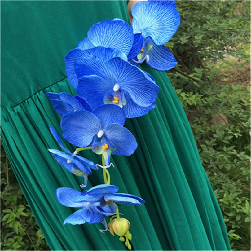10 шт. фаленопсис Баттерфляй орхидеи белый/зеленый/розовый/пурпурный/красный/синий цветок орхидеи для свадьбы центральные декоративная ваза для цветов
