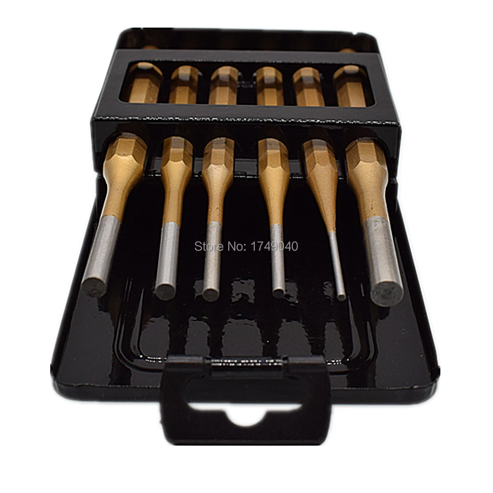 6pcs Pin Punch Drive Hand Tools 2mm 3mm 4mm 5mm 6mm 8mm Chromium