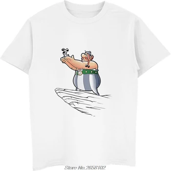 

asterix and obelix print casual tshirt mens o-neck t shirts fashion men's tops men T-shirt short sleeve men harajuku streetwear