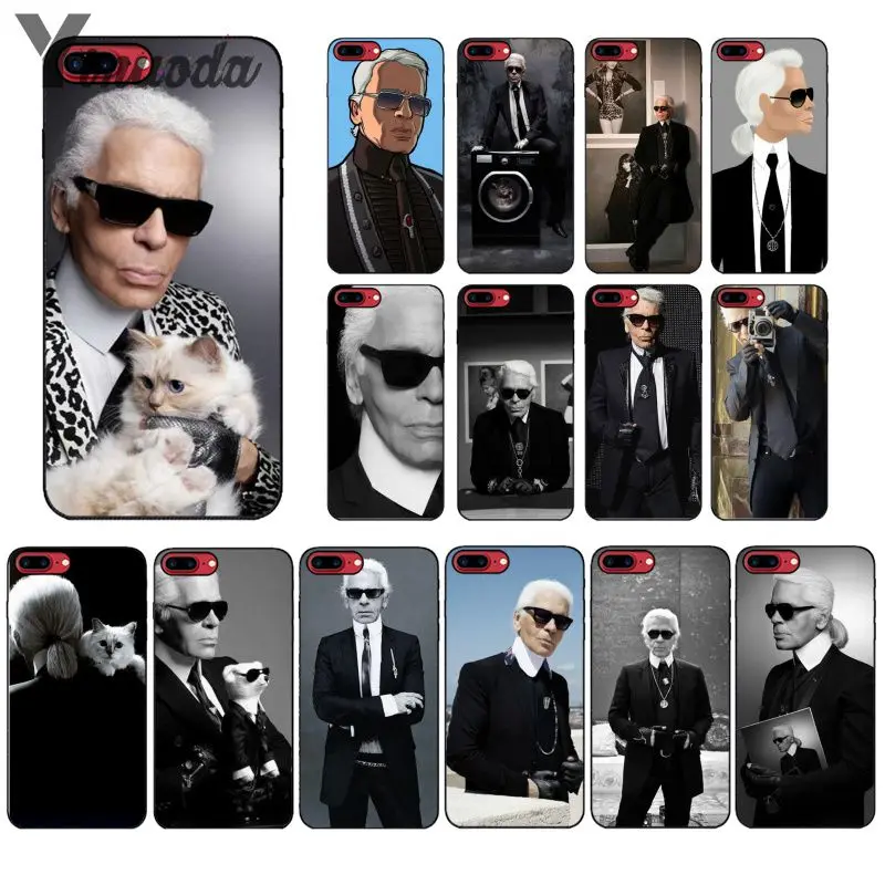 

Yinuoda Fashion Karl Lagerfeld Luxury Unique Design Phone Cover for Apple iPhone 8 7 6 6S Plus X XS MAX 5 5S SE XR Cover