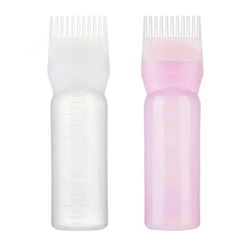 120ml Professional Hot Hair Dye Bottle Applicator Brush Dispensing Salon Hair Coloring Dyeing Hair Dry Cleaning Bottle